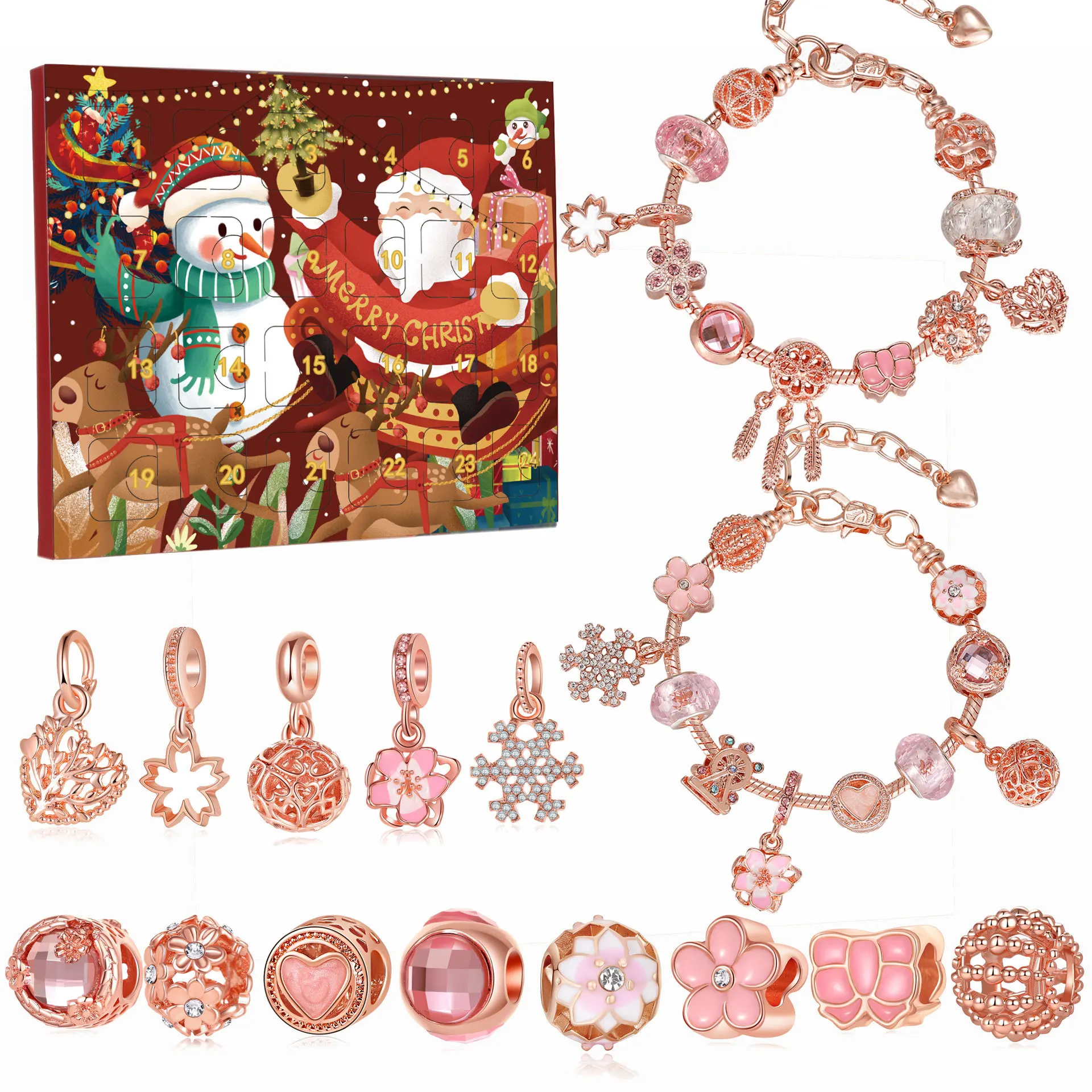 Countdown Calendar Christmas Ornaments Advent Countdown Calendar for Children Gift 24 Days Christmas Xmas Decor