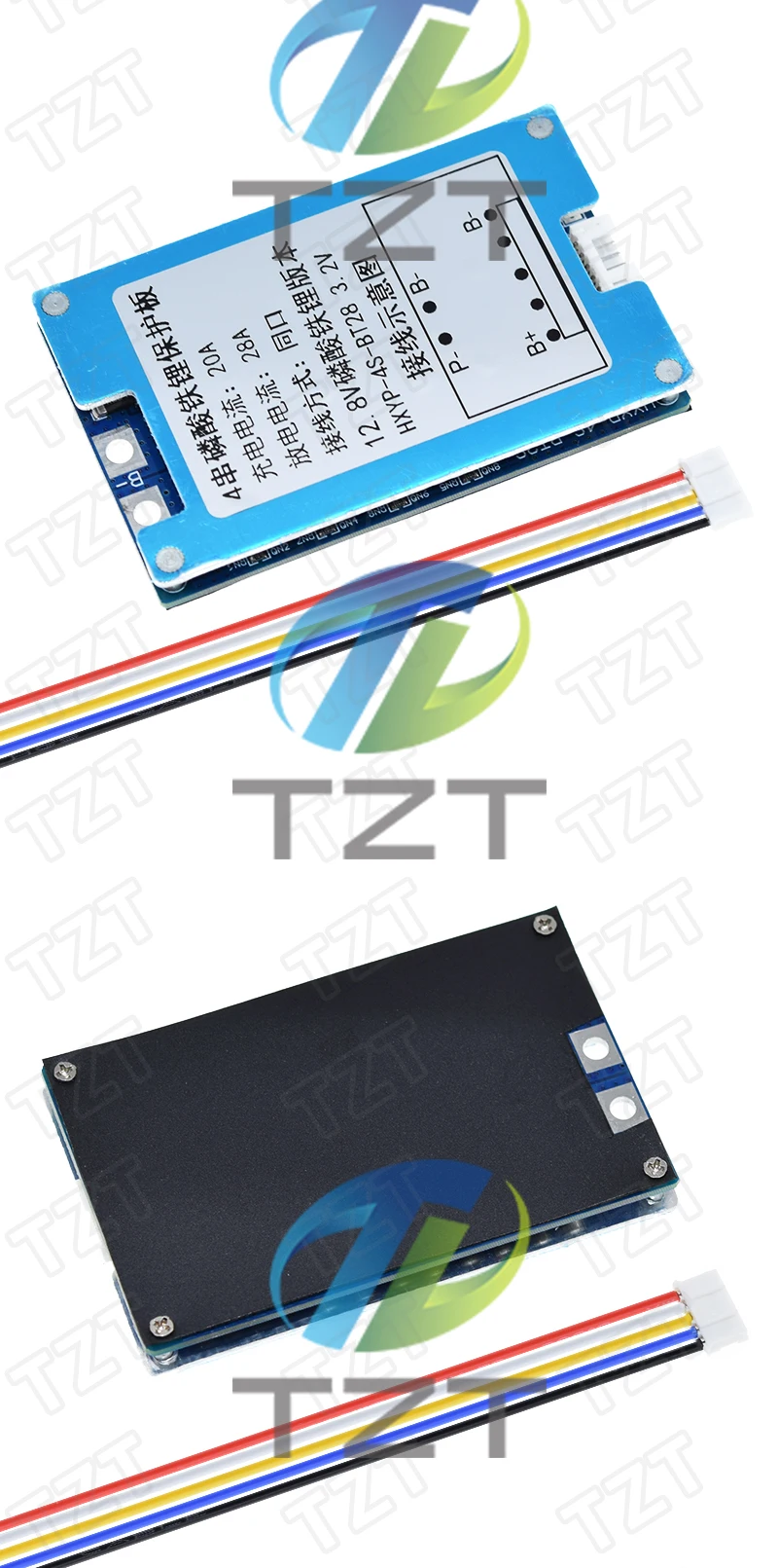 TZT 1/3 Stück BMS 4S 12,8V 14,4V 28A LiFePO4 Batterieladeplatte mit Kurzschluss- und Temperaturschutz – Detail 4