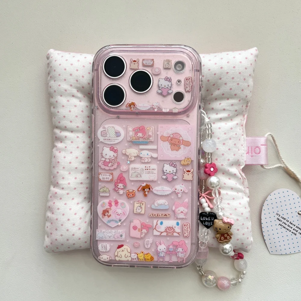Hello Kitty Melody Cartoon Pink Phone Case image 8