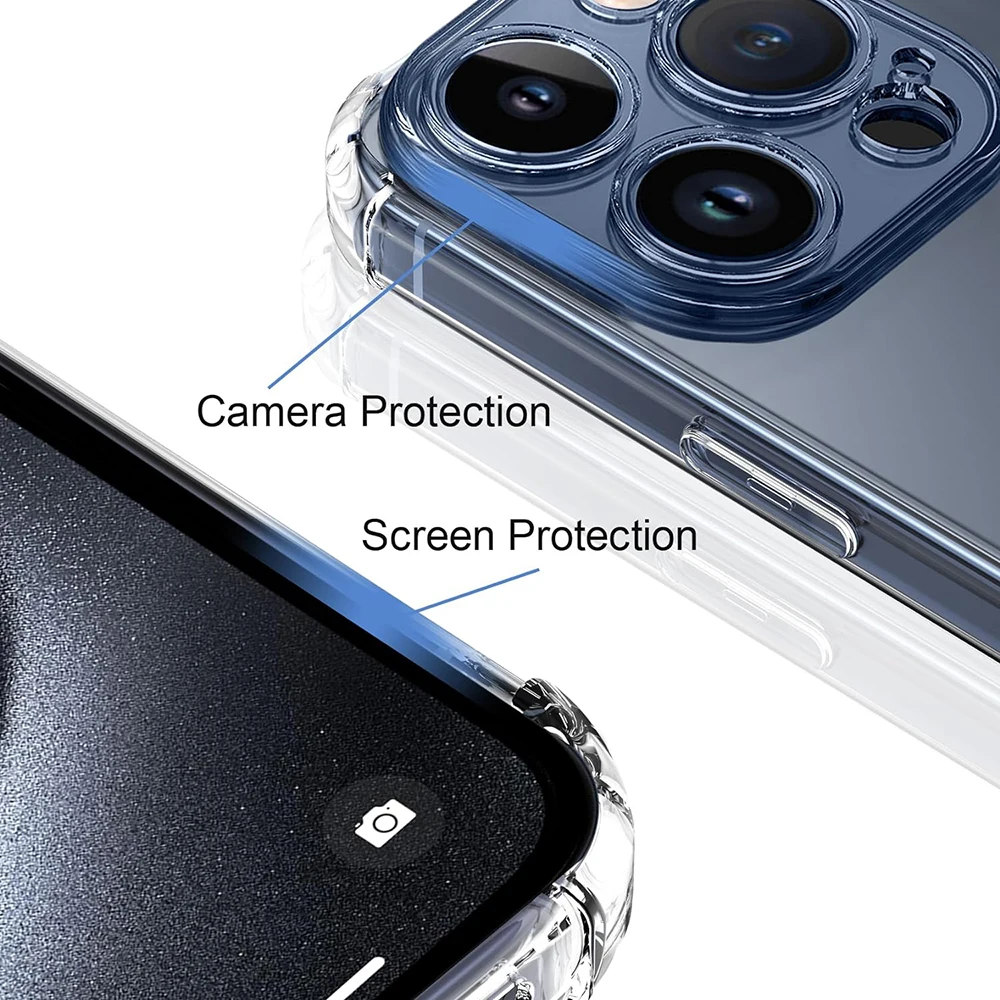 Shockproof Clear Silicone Back Cover Phone Case