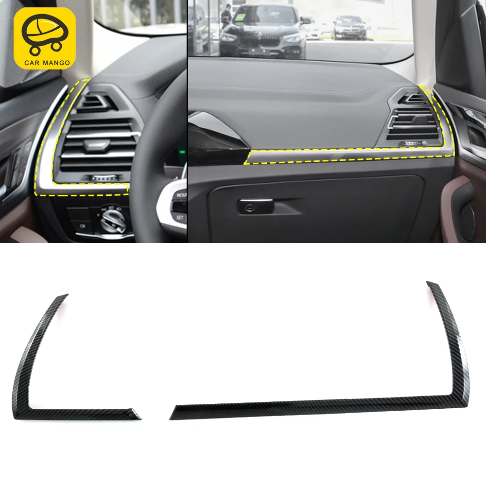 

For BMW X3 G01 2022 2023 Car Accessories Dashboard Center Console Panel Cover Frame Sticker ABS Carbon Interior Decoration Decal