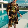 2023 Rap Singer 2pac Trendy Men T Shirt Set 3D Print Tupac Hip Hop Streetwear Oversize O-Neck Short Sleeve Tshirts Fashion Cloth 1