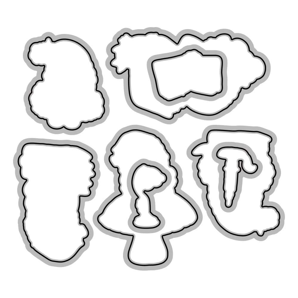 Mangocraft 귀여운 독서 책 그놈 금속 절단 다이 카드 장식에 대한 명확한 스탬프 DIY 스크랩북 컷 다이 실리콘 스탬프