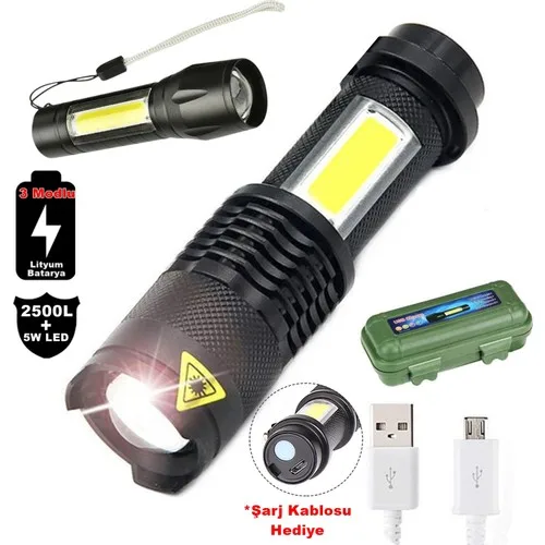 

Новая модель 2500 люмен + 5 Вт COB LED USB Lion перезаряжаемый Ультра мощный Q5 XPE водонепроницаемый заряжаемый фонарик