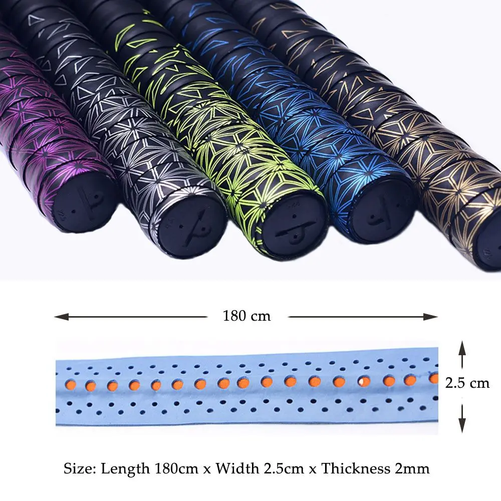 Racket Grips Racket Tape 1.8m Thicken Tennis Squash Racket Windings Over Bicycle Handle Fishing Rod Sweatband Anti-slip Band Sweat Absorbed Grip Tape