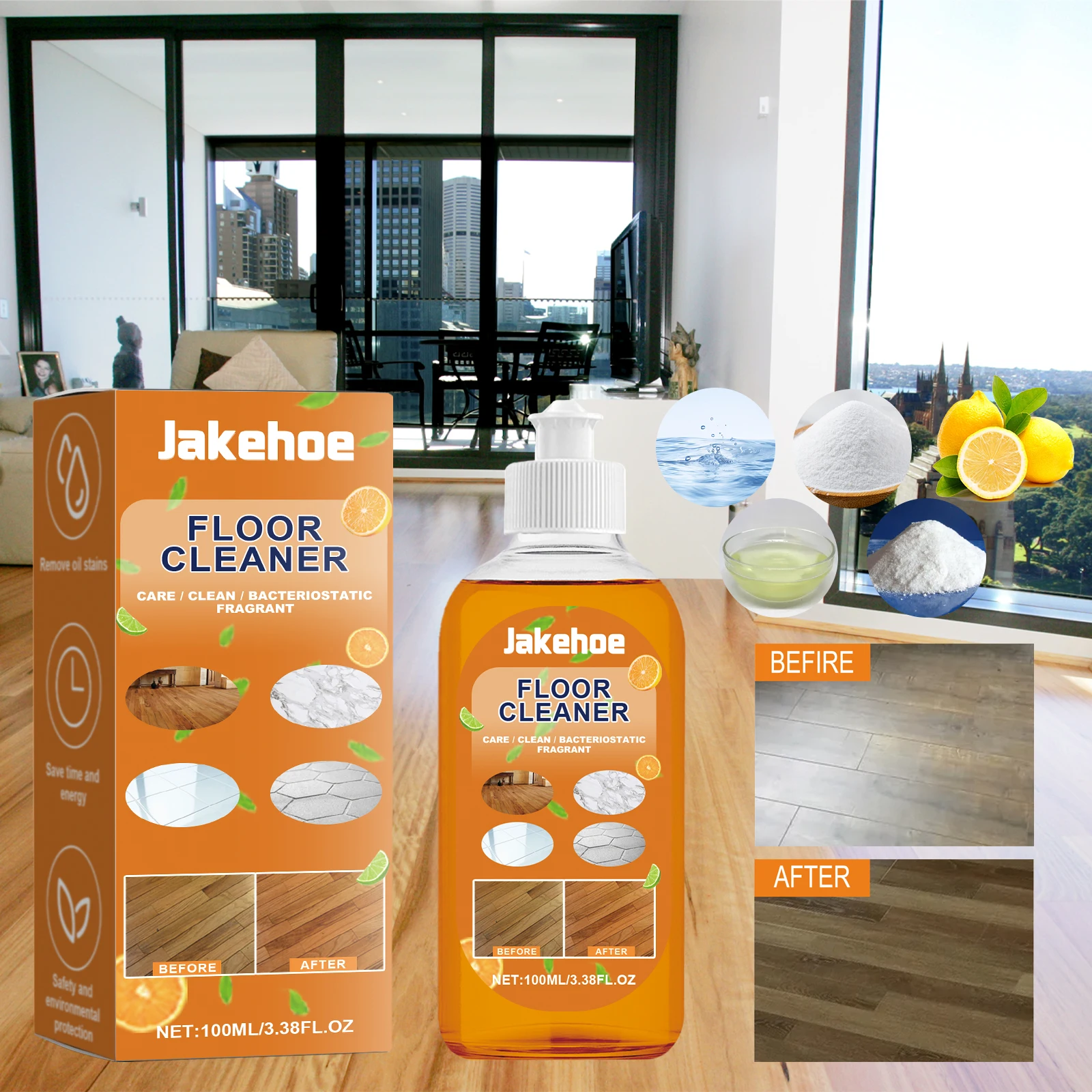 Ceramic Tile Wood Floor Cleaning Detergent Fresh Fragrance