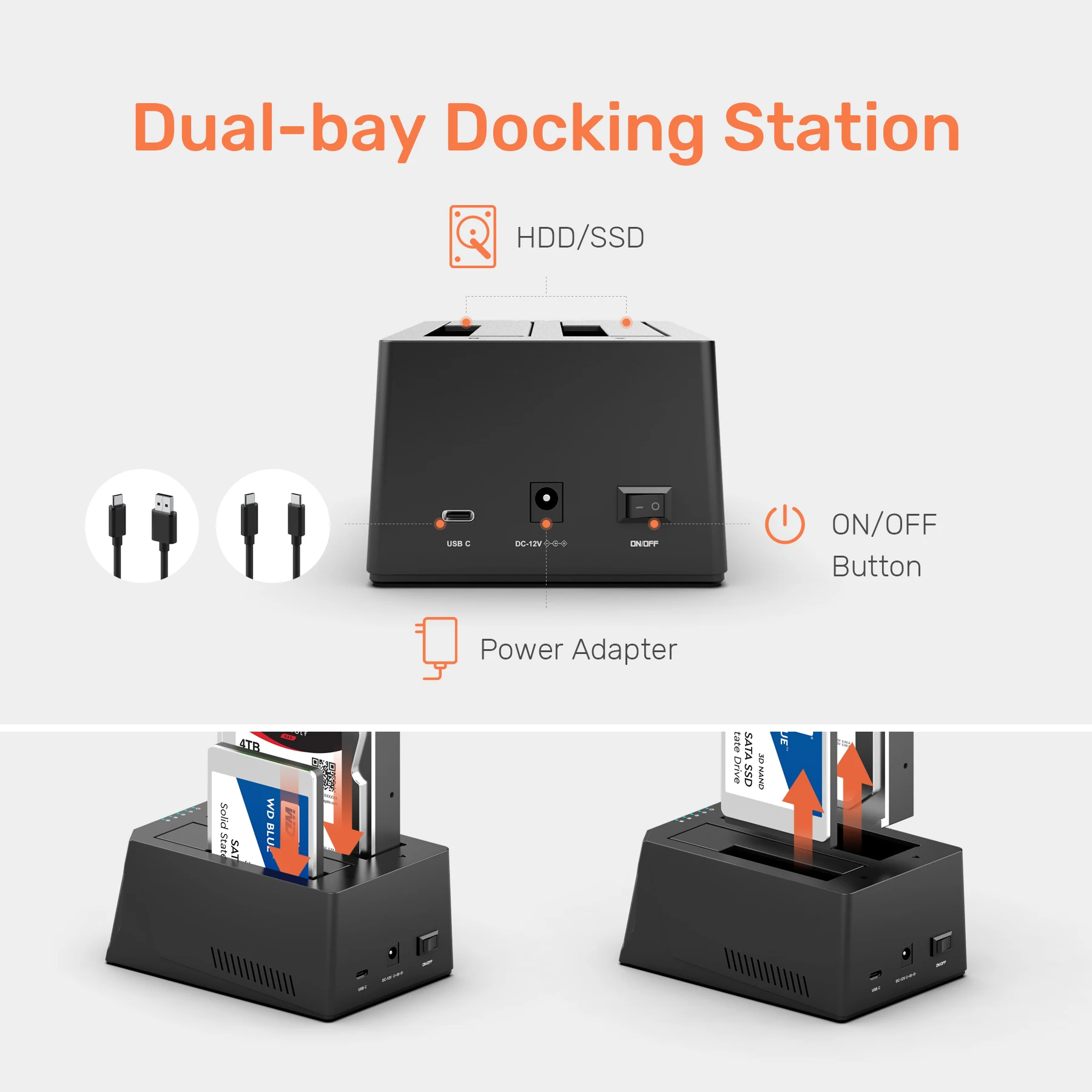 Alxum ϵ ũ ŷ ̼ SSD ̽,  HDD Ŭ, SATA USB 3.0,  , 2.5 ġ, 3.5 ġ ϵ ̺ ڽ, PC ƮϿ