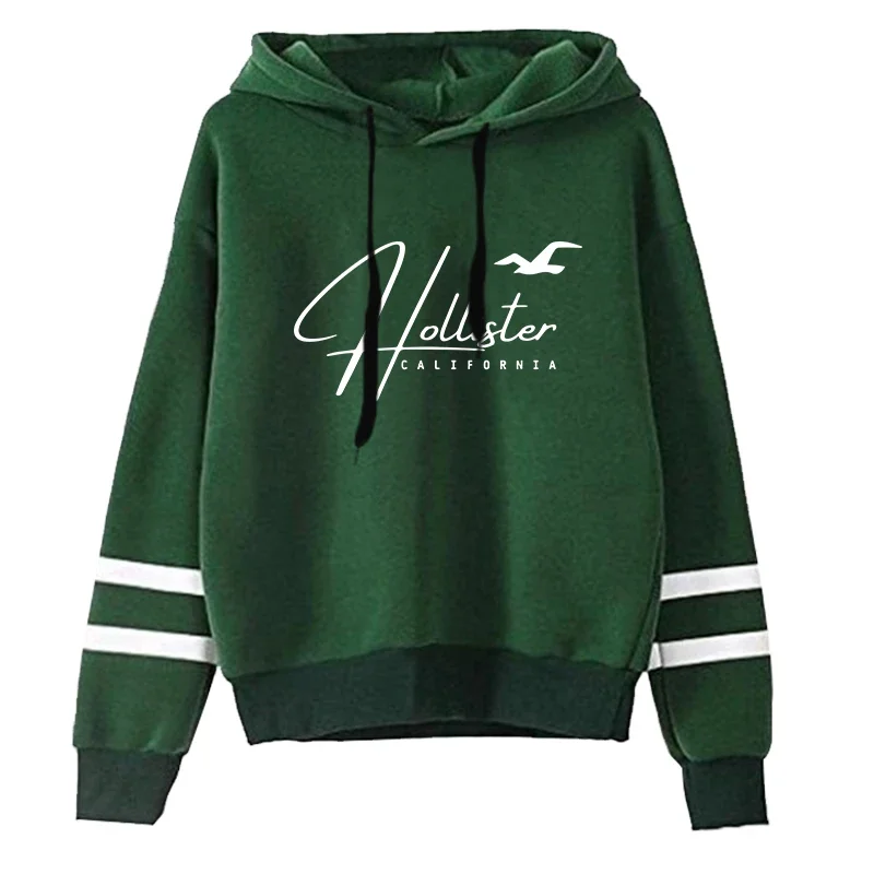 Womens Sweatshirts Printing Pullovers Daily Versatile Hoodies Stripe Jogging Sports Clothing Casual Street Woman Youth Tops 2025 5