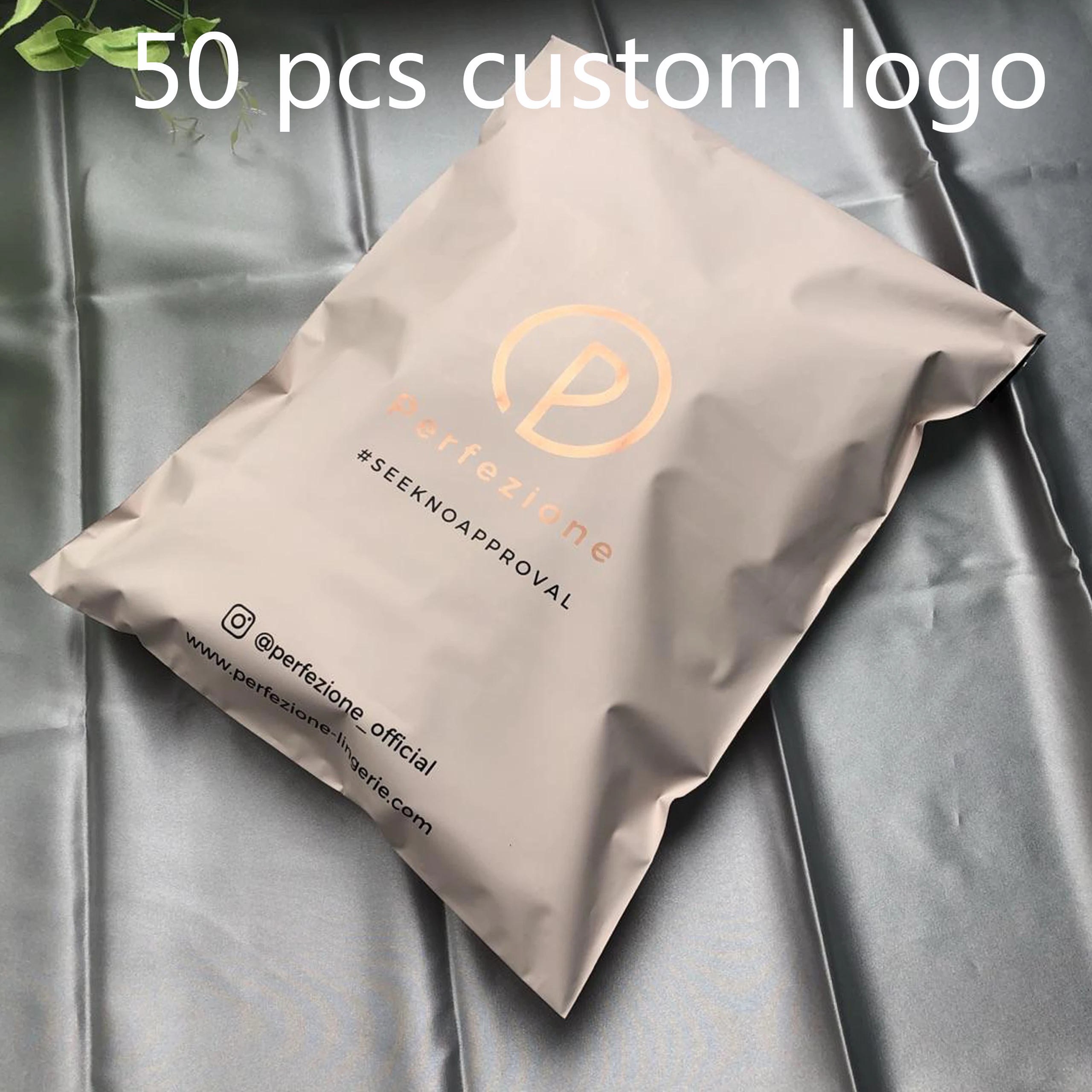 custom logo printed rose logo poly shipping mailers plastic packaging