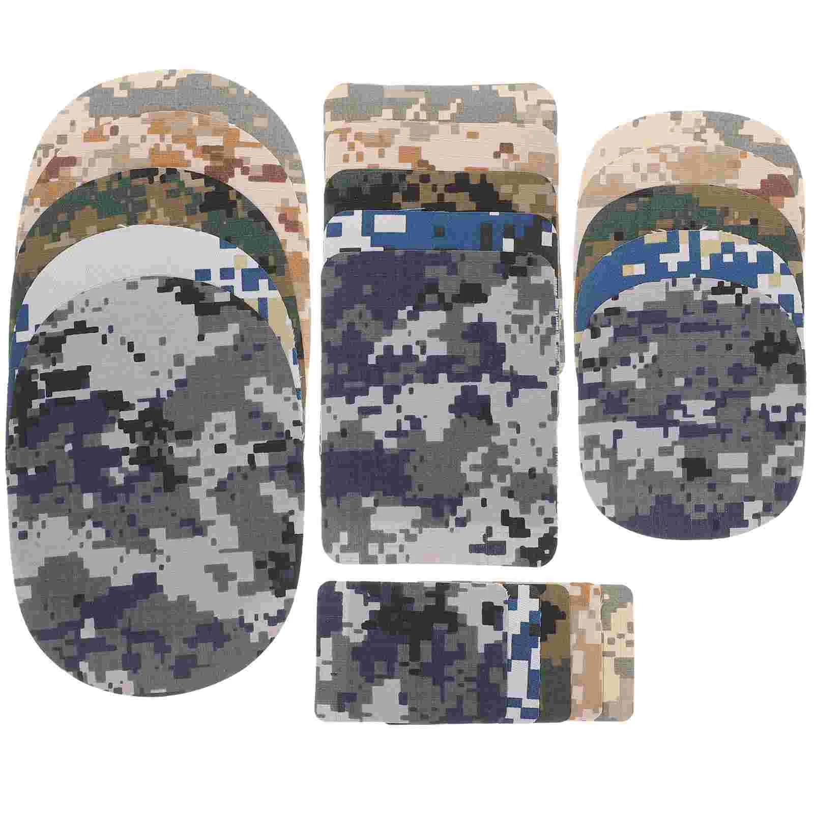

20 Pcs Camouflage Patches DIY Clothes for Sewing Repairing Stickers Camping Jeans Jackets Clothing Anti-wear