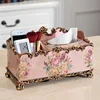 European Retro Resin Plastic Tissue Boxes Hotel Home Living Room Bedroom Desktop Storage Box Originality Paper Extraction Box 1