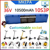 Batterie au lithium rechargeable 36V 10S3P, vélo modifié haute puissance, scooter, véhicule électrique avec interface personnalisable BMS 1