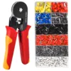 HSC8 10-6A 0.25-10mm² Tubular Terminals Crimping Pliers Wire Ferrule Crimper Tools,Household Electrical Hand Tool Kit Clamp Tool 5