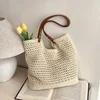 Woman Knitted Handbag Summer Hollow Beach Bag Large Capacity Fashion Knitted Bag Travel Holiday One-shoulder Hollow Shopping Bag 4
