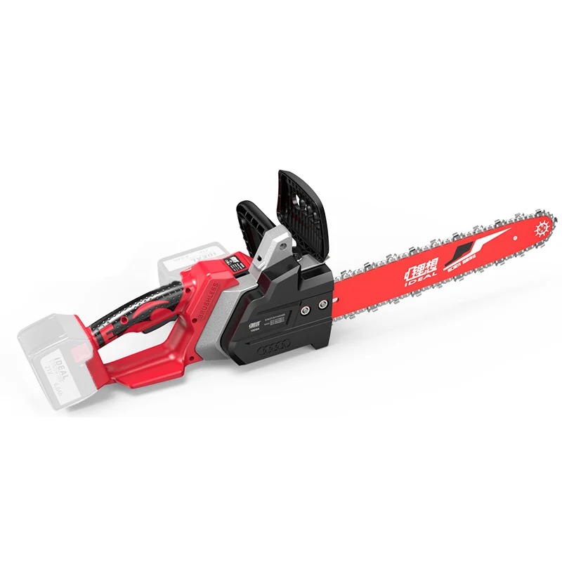 

Brushless Electric Saw Cordless Portable Battery Saw 20m Per Second Chain Speed Extra High Power All Copper Motor 21inch