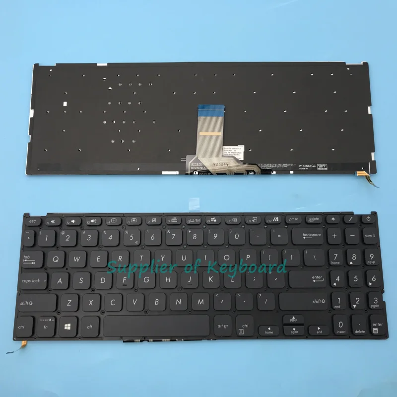 Clavier AZERTY Rétroéclairé Pour Asus X509 (X509BA, X509DA, X509JA, X509JP, X509FL) - Argenté, Neuf