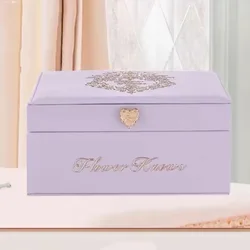 Anniversary Edition Floral - Inspired Makeup Box - Pink, Purple & Blue (PURPLE)