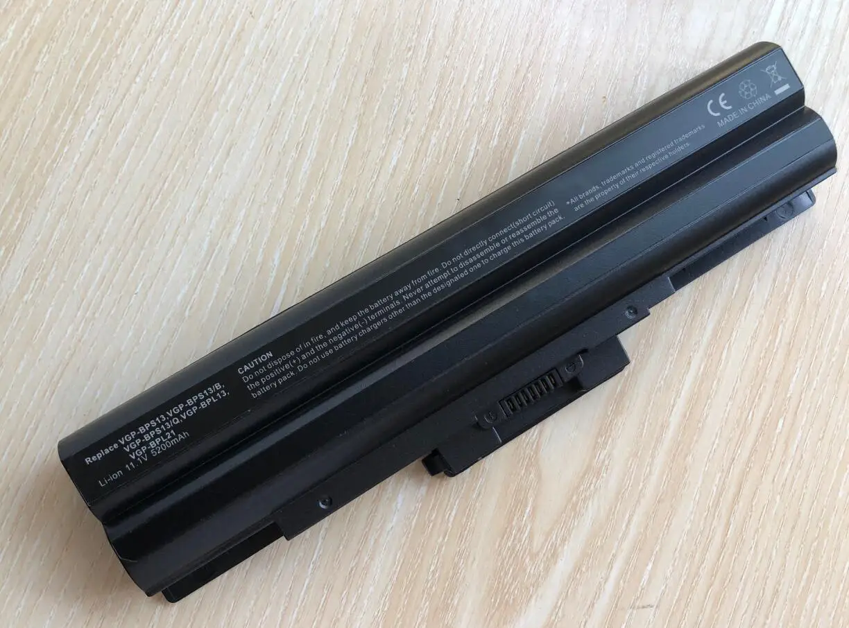Фото Аккумулятор на 5200 мА · ч для SONY Vaio VGN-AW VGN-CS VGN-FW VGN-NS BPS13/B VGP BPS13/Q VGN-NW/B VGP-BPS13B/B VGP-BPS13A/B Black №4