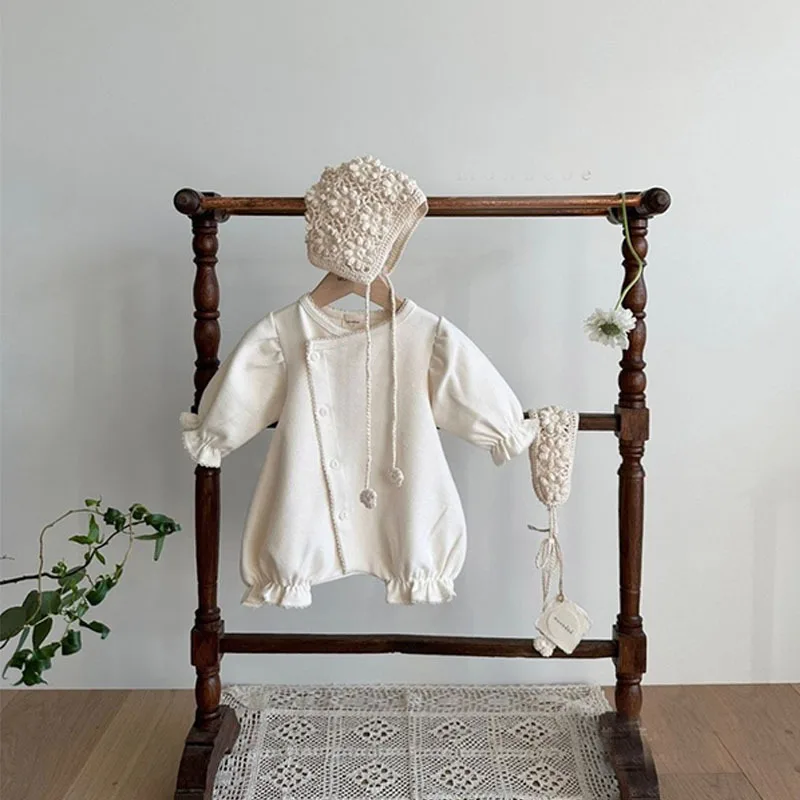 2024 frühjahr Neue Baby und Kinder Kleidung Einfarbig Overall Ausgehende Outwear Modische Mädchen Baby Harper Klettern Kleidung – Detail 7