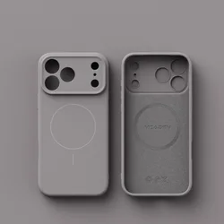 Premium Liquid Silicone Matte Phone Case with MagSafe Compatibility - iPhone 16e (GRAY)