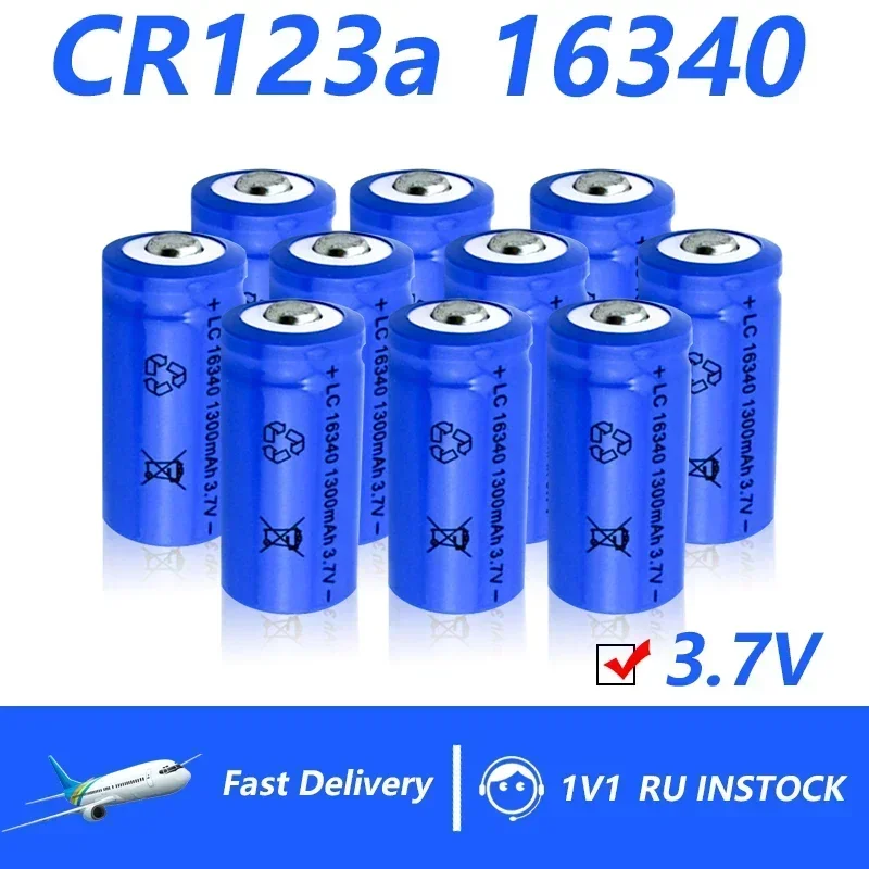 

New 10PCS CR123A 3V Lithium Battery 1500mAh Non-Rechargeable Battery for Microphones Camera Smoke Detector Doorbell Flashlight