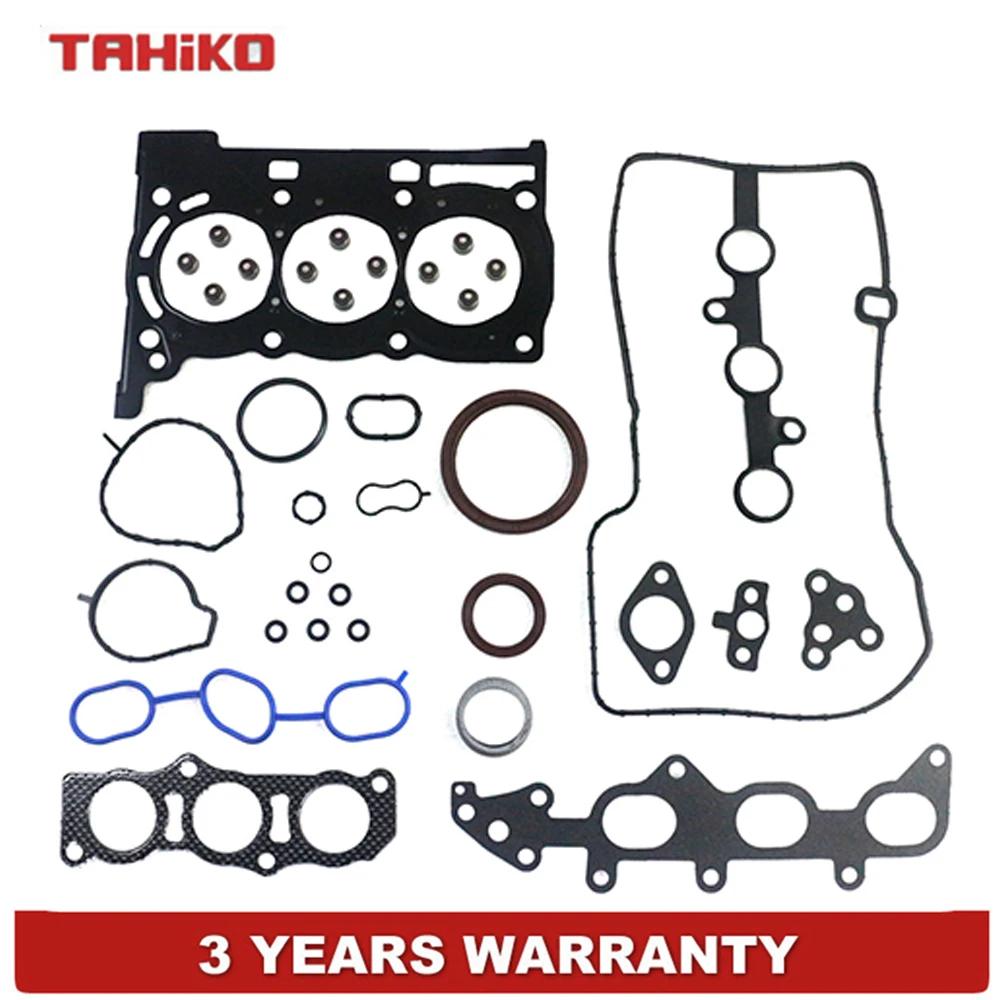 

FULL HEAD OVERHAUL ENGINE GASKET Set Fit For AYGO YARIS PEUGEOT 107 1.0 12V 2005 On Citroen C1 Sirion 05 on 1KR-FE VRS