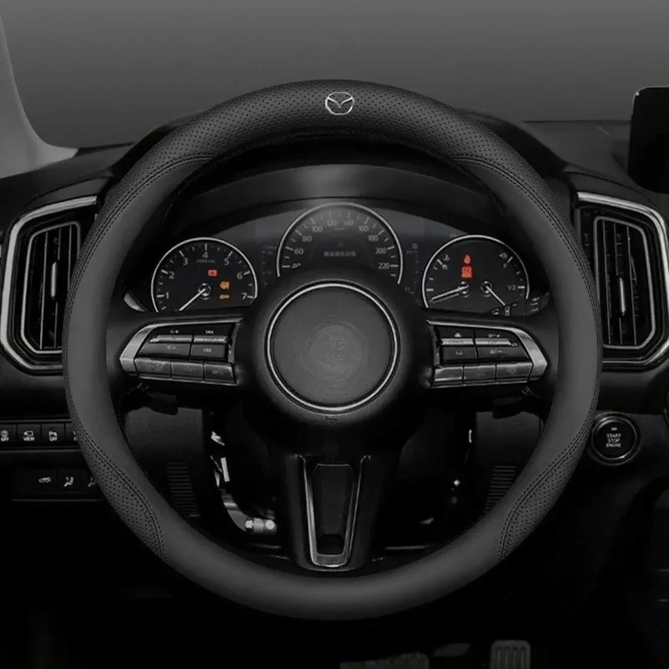 Für Mazda 3 5 6 SKYACTIV Axela Atenza CX30 CX50 CX5 CX7 CX8 CX9 MX5 RX8 BT50 Wildleder Leder Auto Lenkrad Abdeckung Zubehör – Detail 1