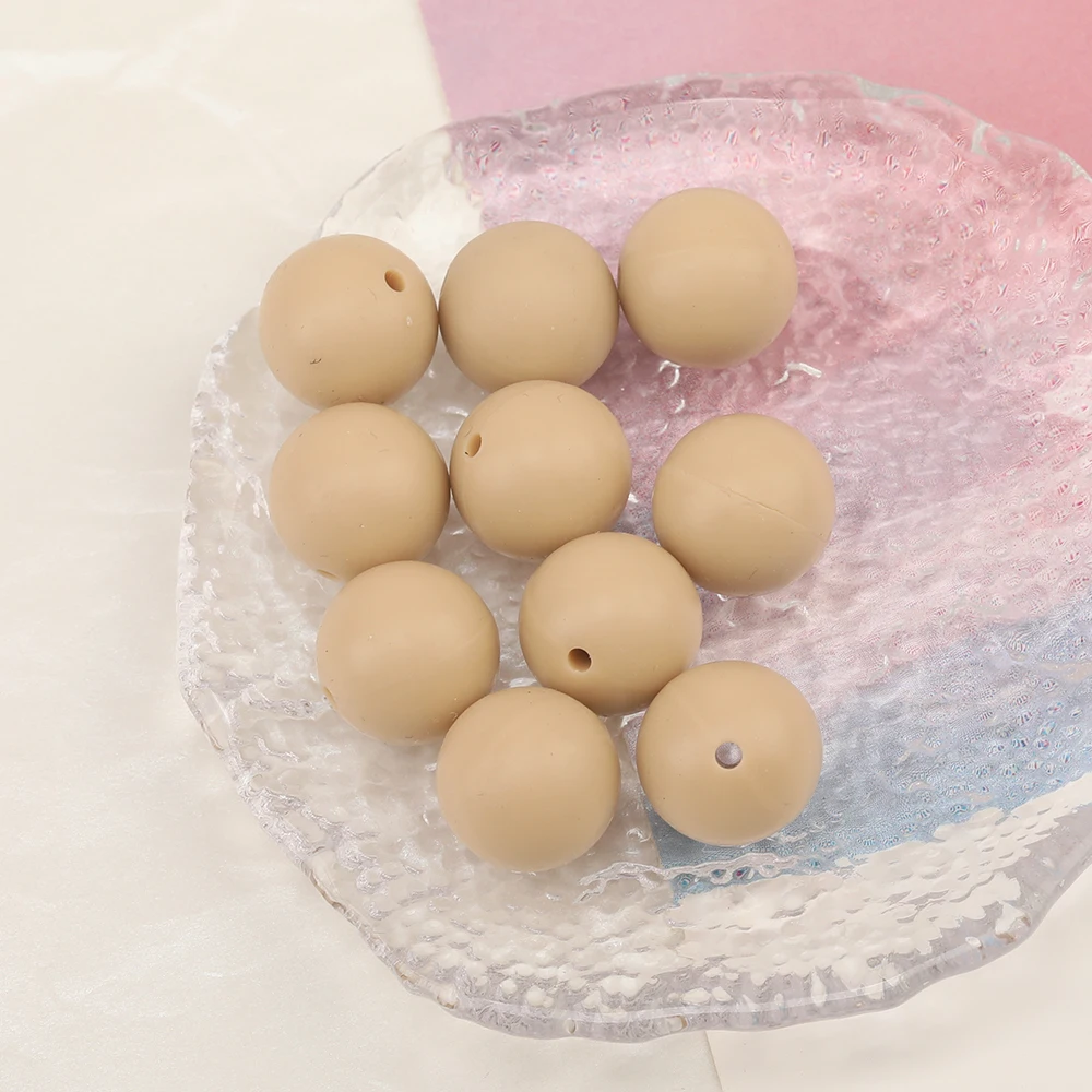 Cordial Design 100Pcs 12/15MM Choose/Silicone Material Beads/Baby Edible Beads/Chewable/Jewelry Accessories/DIY Making Findings - cordial