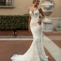 Exquisite Wedding Dresses Gorgeous Bridal Gowns Lace Tiered Robes Spaghetti Straps Backless Vestidos De Novia Customized 2025 1