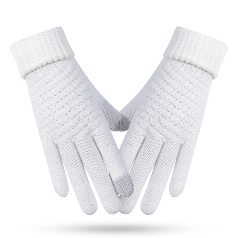 Warm Gloves Winter Touch Screen Gloves for Women Men Stretch Knit Mittens Wool Full Finger Guantes Female Crochet Outdoor warm gloves,full finger gloves