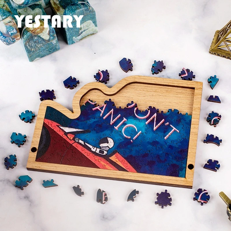 

YESTARY Irregularities Wooden Puzzle Kids Toy Impossible Jigsaw Puzzle Board Game Brain Teaser Educational Toy For Children Gift