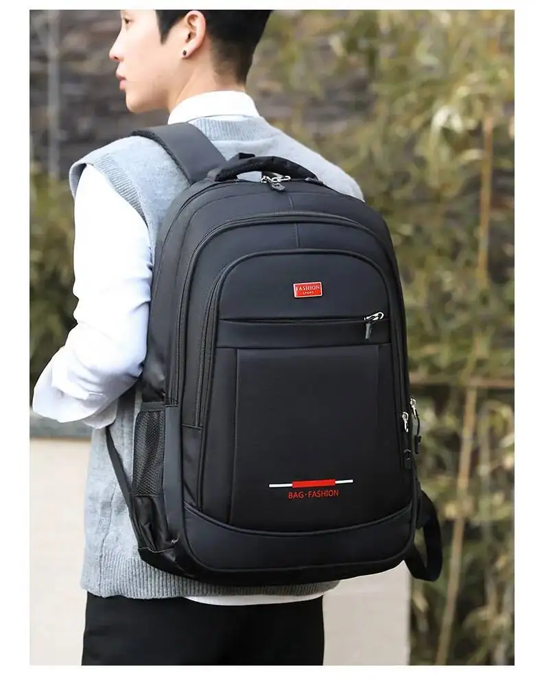 Textur Business Leichter College-Studenten-Reise-Pendler-Casual-College-Schultertaschen Mehrschichtiger Rucksack Herren-Rucksack – Detail 19