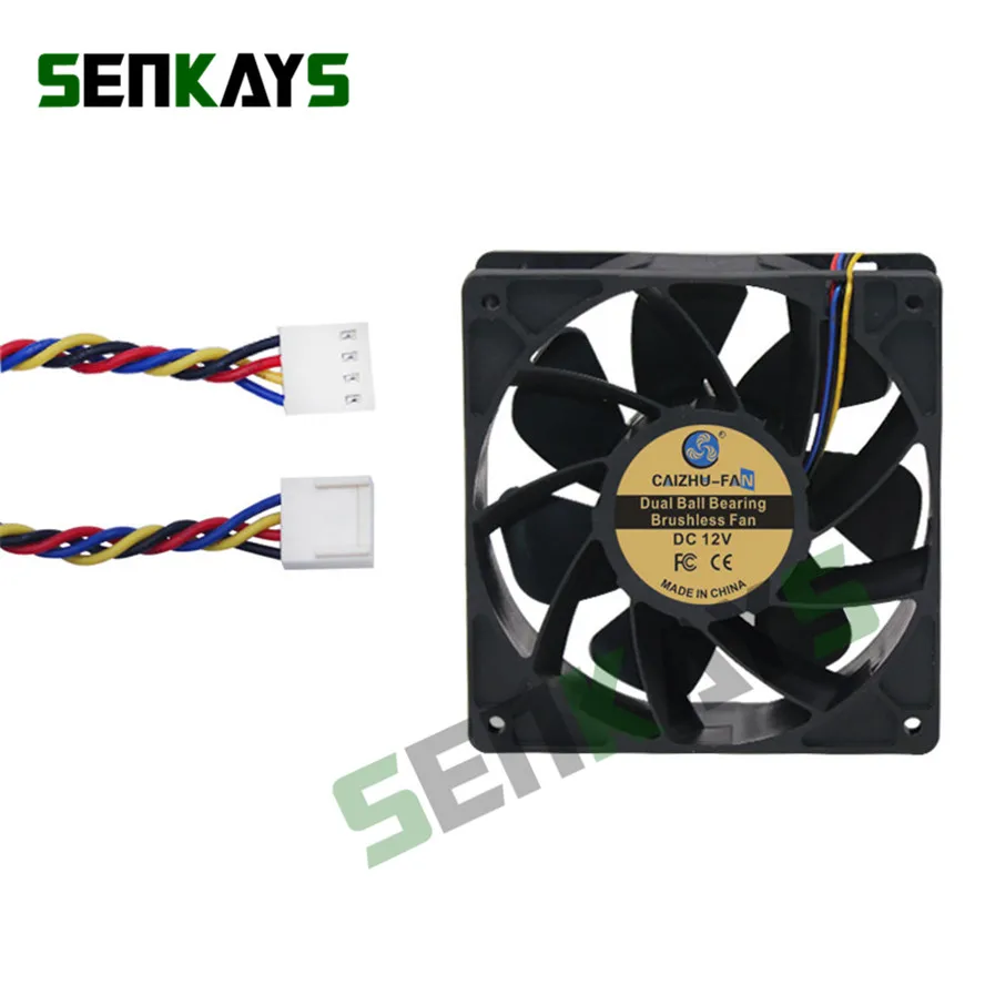 

Dual Ball Bearing 120MM 12CM 12038 CPU Fan 120x120x25mm DC 12V Computer Case Cooling Fan 4pin PWM