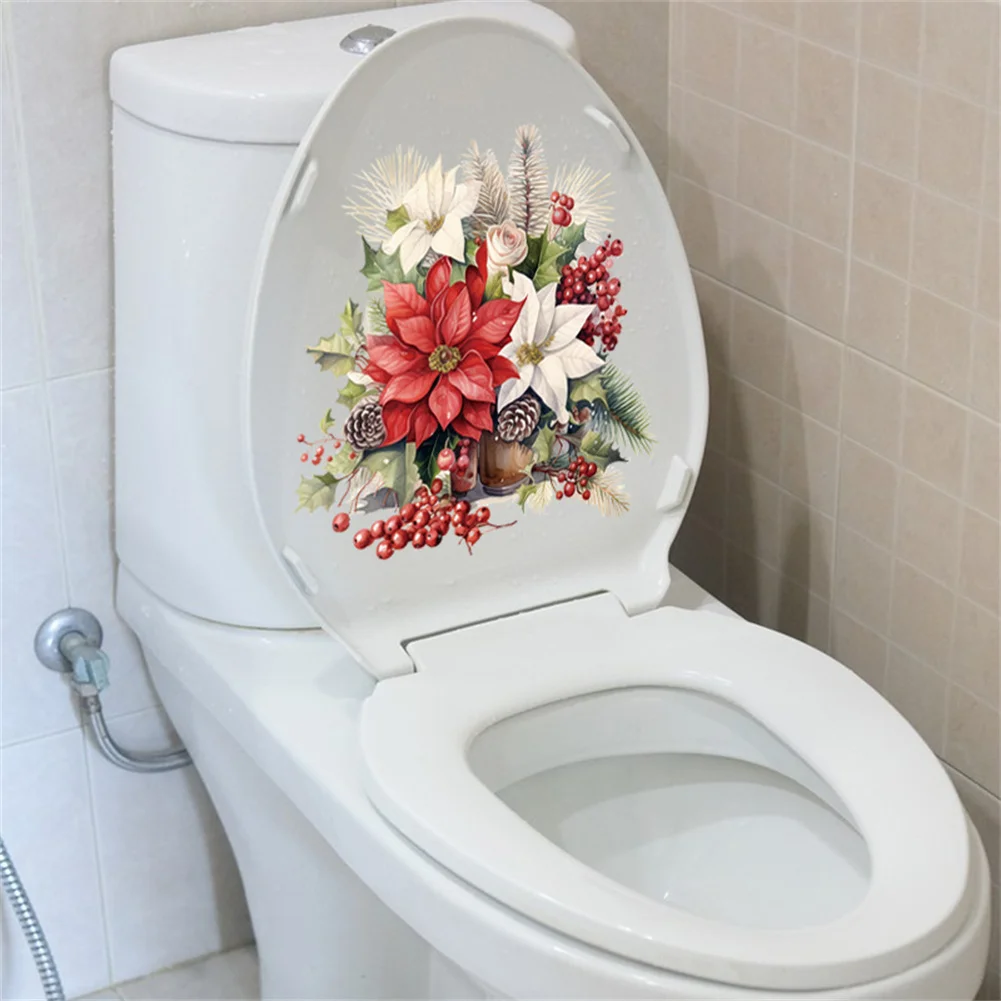 Description Picture 6 of itemFlower Wall Stickers Flowers Decals Self Adhesive Removable Vinyl Art Murals for Living Room Bedroom Toilet Restroom DIY Decor