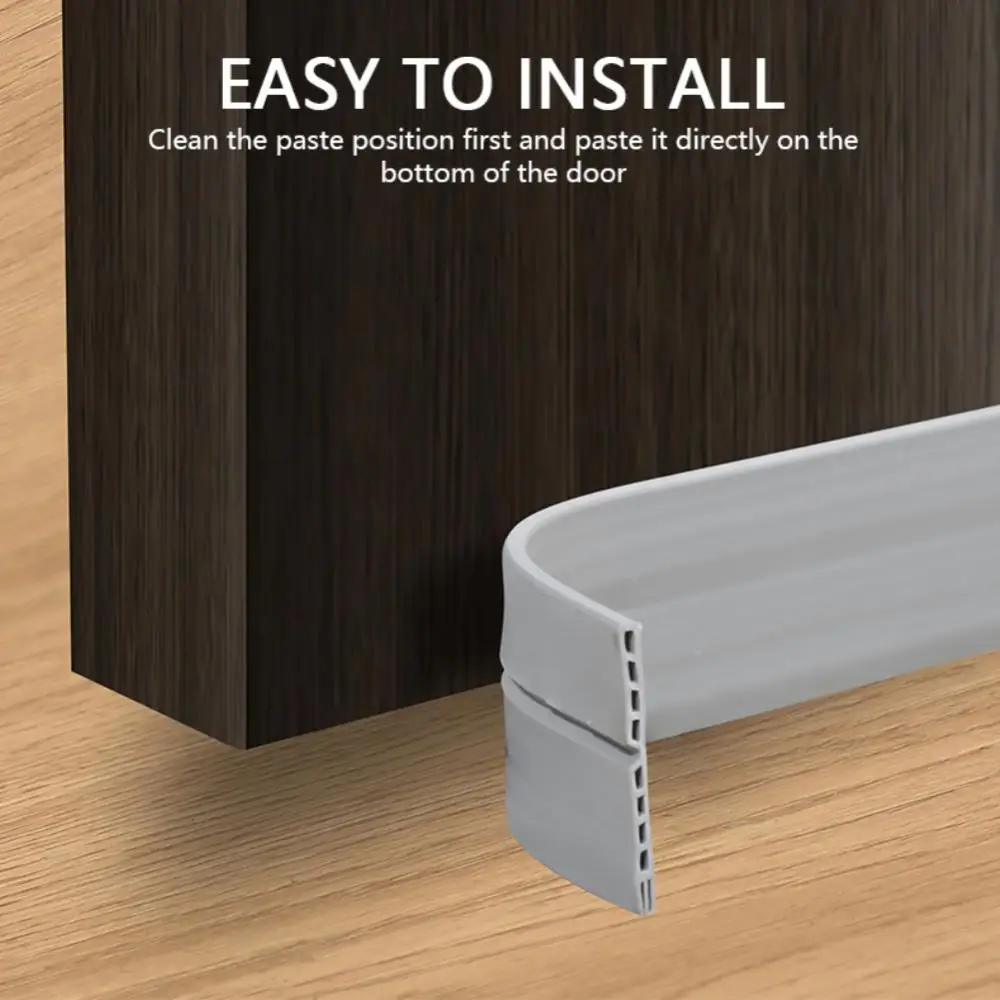 Description Picture 3 of item2/5PCS Adjustable Door Bottom Sealing Strip Durable Weather Strip Draft Stopper Sound Proof Noise Anti-cold One Side