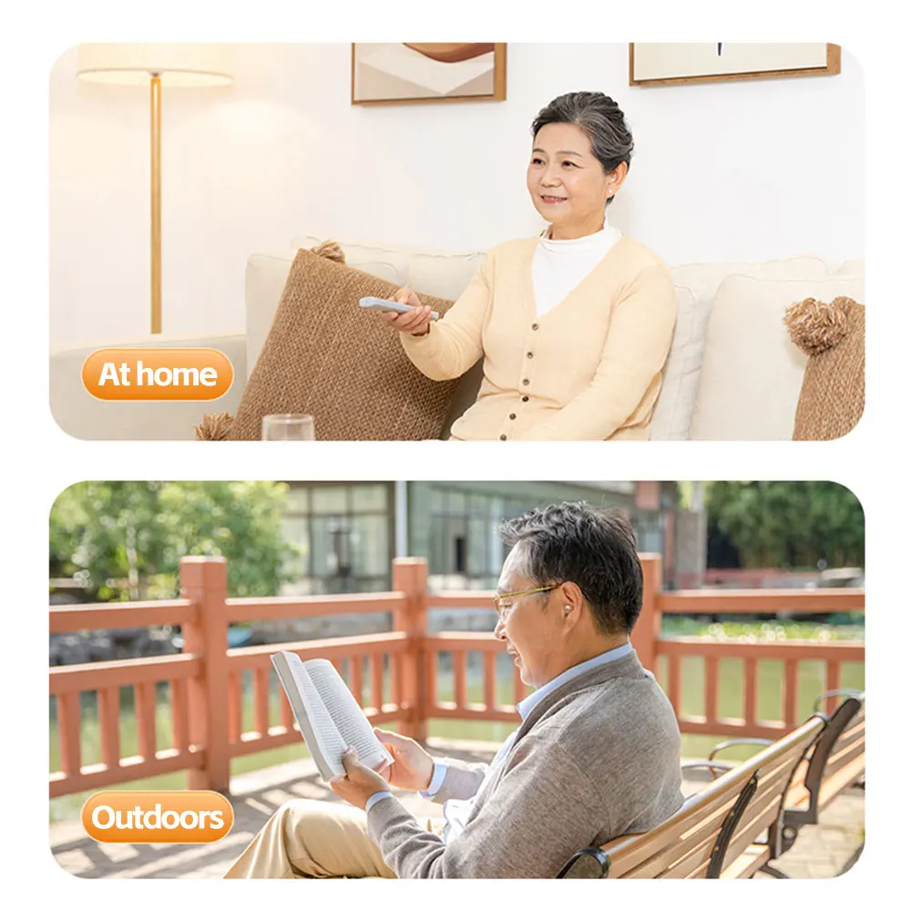 Wireless Bluetooth 5.3 Mini Invisible Hearing Aid Earbuds with Noise Cancelling Features