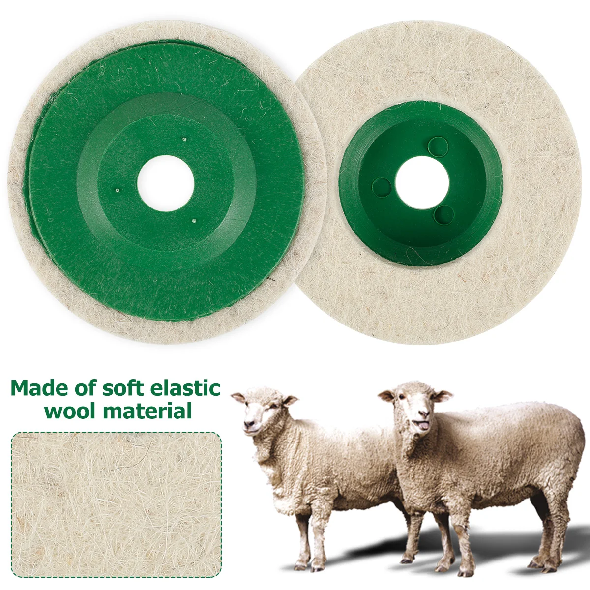 10Pcs Polishing Wheel Disc 4in Wool Felt ing Pads Angle Grinder Accessories for Metal Derusting Glass Ceramic Car Polishing