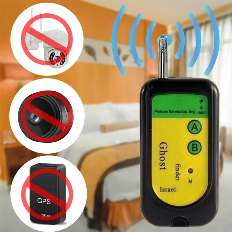 Hidden Camera Detector Camera Detector Signal Detector Portable RF Alarm Wireless Signal Detector Tracker Anti Spy Camera Finder Ghost Sensor Device Radio Frequency Check GSM Device