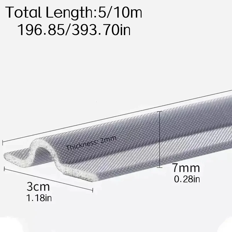 Self-Adhesive Weatherproof Window Sealing Strip - Windproof, Soundproof, and Dustproof (5/10M)