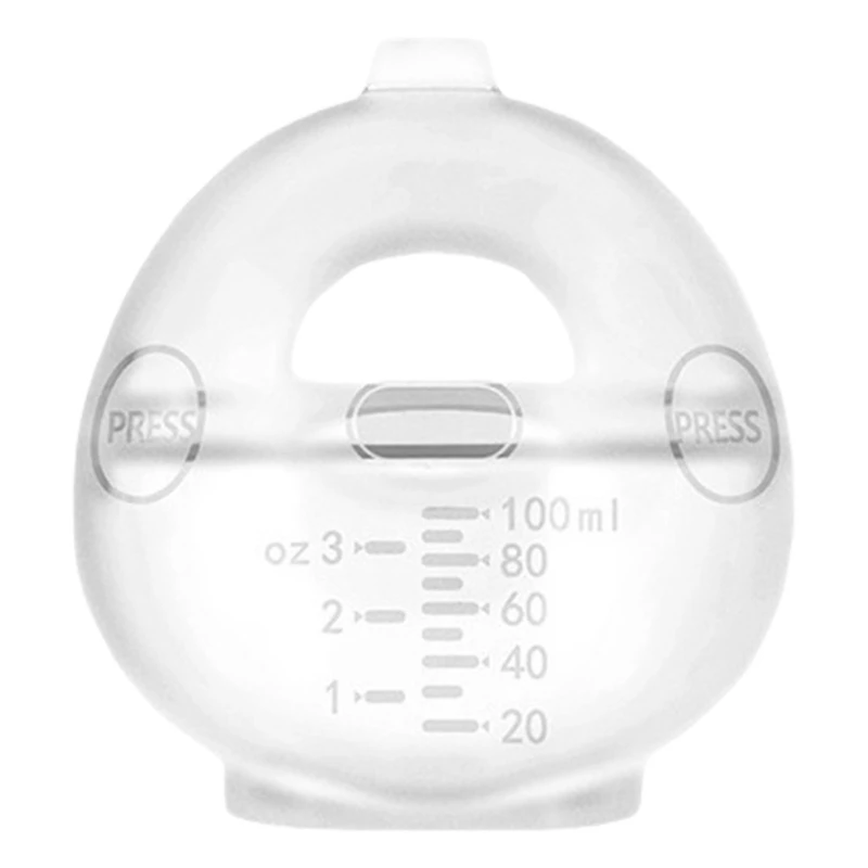 100ML Breastfeeding Milk Catcher Soft Silicone Leak Proof Milk Collector Wearable Manual Breastpump Container