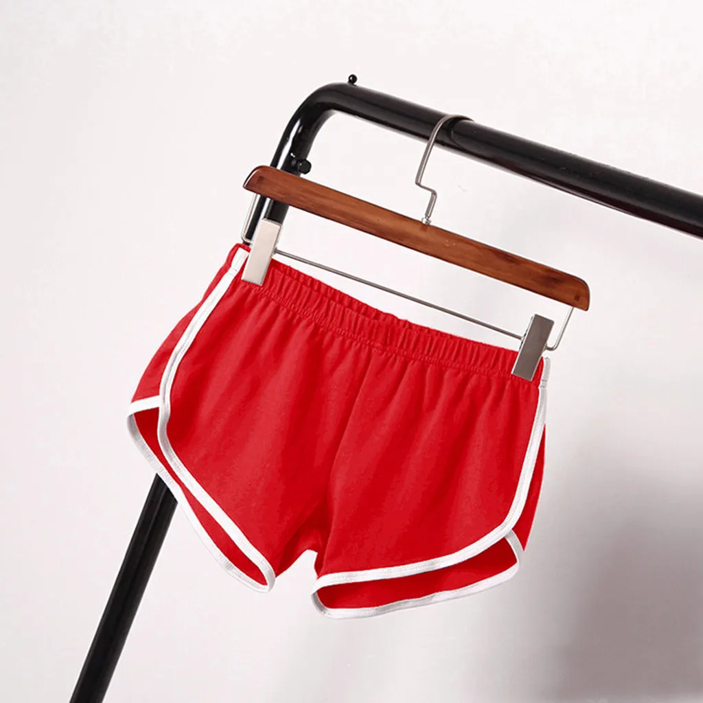 여성용 여름 스포츠 반바지, 홈 캐주얼 솔리드 패션 요가 반바지, 비치 팬츠, 캔디 컬러 핫 팬츠, 러닝 피트니스 루즈 팬츠