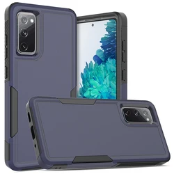 Premium Shockproof Hybrid Armor Phone Case with Dual Layer Protection for Galaxy S21 (Dark Blue)