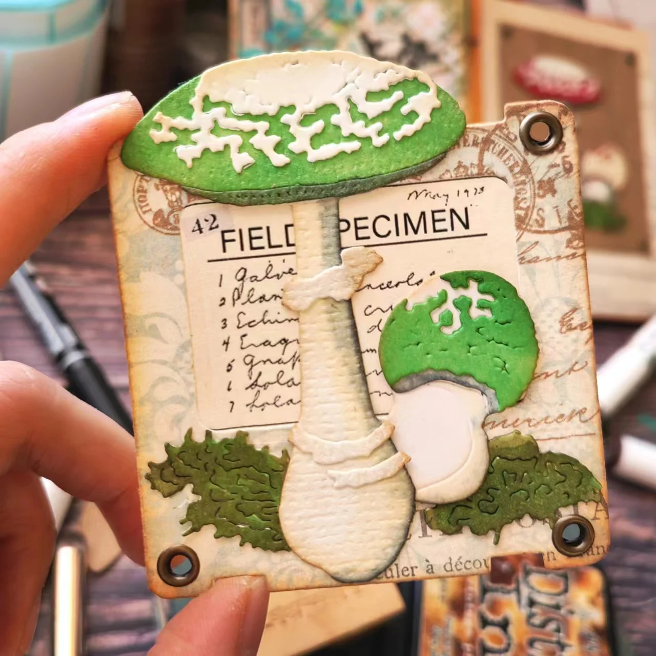 

[GOGOCRAFT] JM004 Rain Mushroom and Nail Thinlits Cutting Dies for JunkJournal Scrapbooking PaperDIY