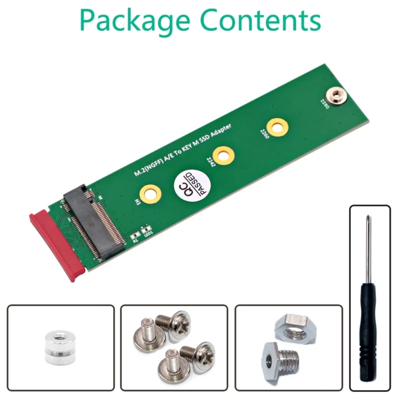 

M.2 (NGFF) NVME SSD to M.2 A/E Key WiFI SSD Convert Card Support 2242 2260 P9JB