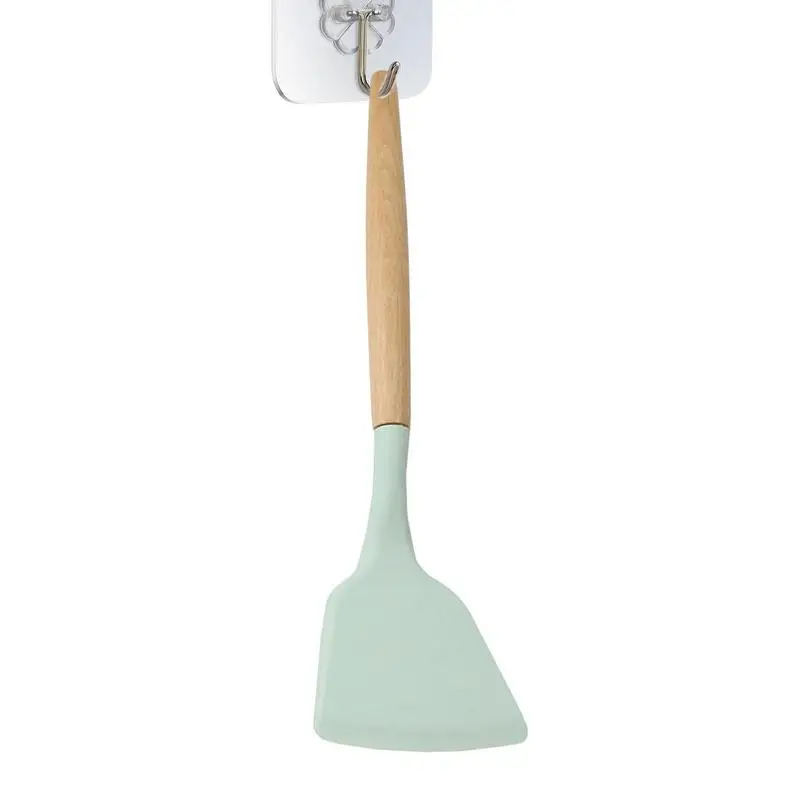 Silicone Kitchen Utensils Set Non-Stick Cookware For Kitchen Wooden Handle Spatula Egg Beaters Kitchenware Accessories