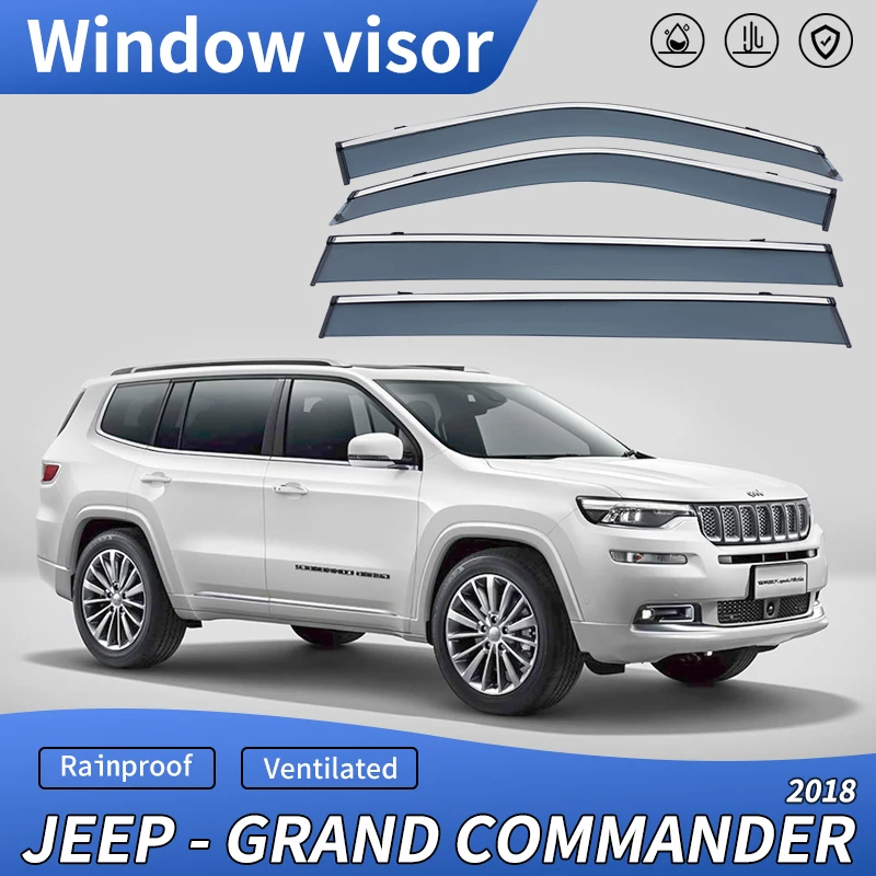 

Window Visor For Jeep Grand Commander SUV Auto Door Visor Weathershields Window Protectors