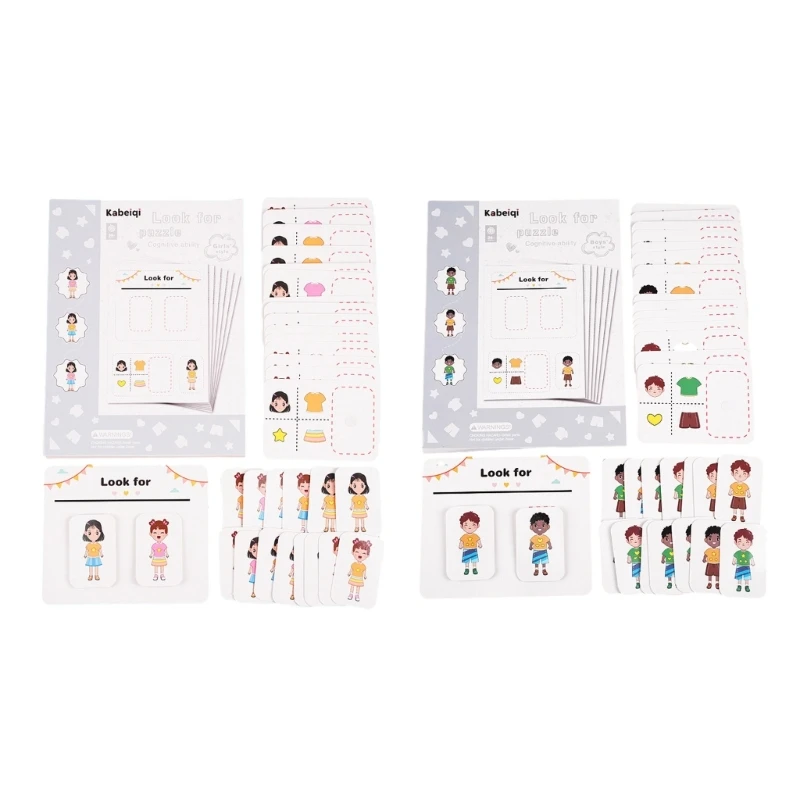 

Clothes Matching Puzzle Toy Kids Learning Board Game Children Montessori Toy
