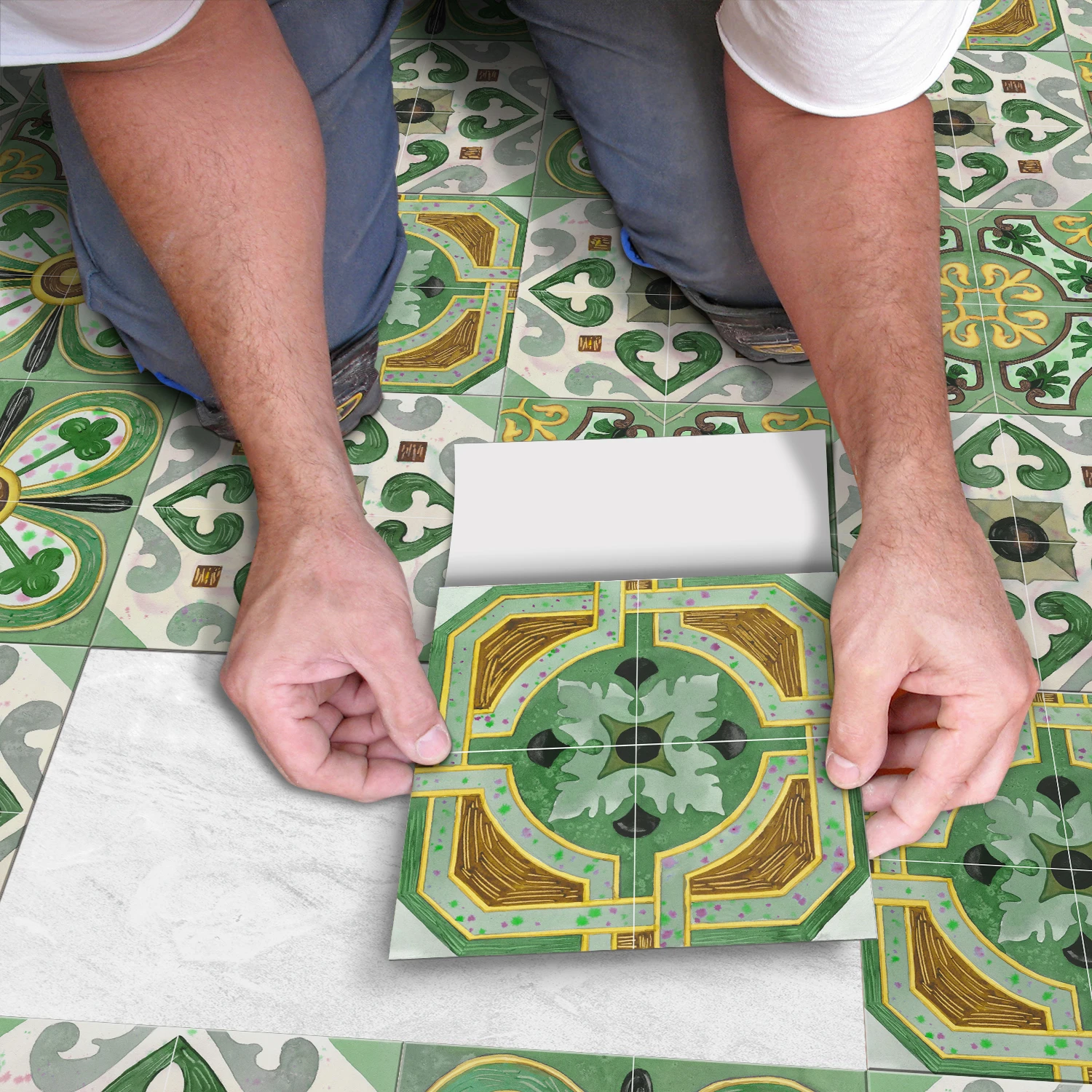 

Водостойкая самоклеящаяся наклейка для плитки с матовой поверхностью, подходит для кухни, спальни, гостиной, ванной комнаты, декоративная напольная наклейка