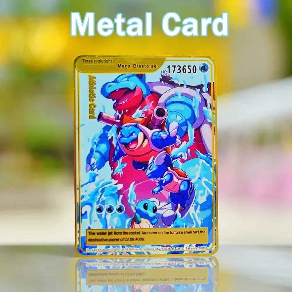Pokemon Cards Game Cards Anime Cards Anime Trading Cards Collectible Cards Playing Cards Metal Pok&eacute;mon Letters Pokemon Card Venusaur Vmax Charizard Pikachu V Mewtwo Gold Iron Playing Cards Anime Games Gifts Kids Toys