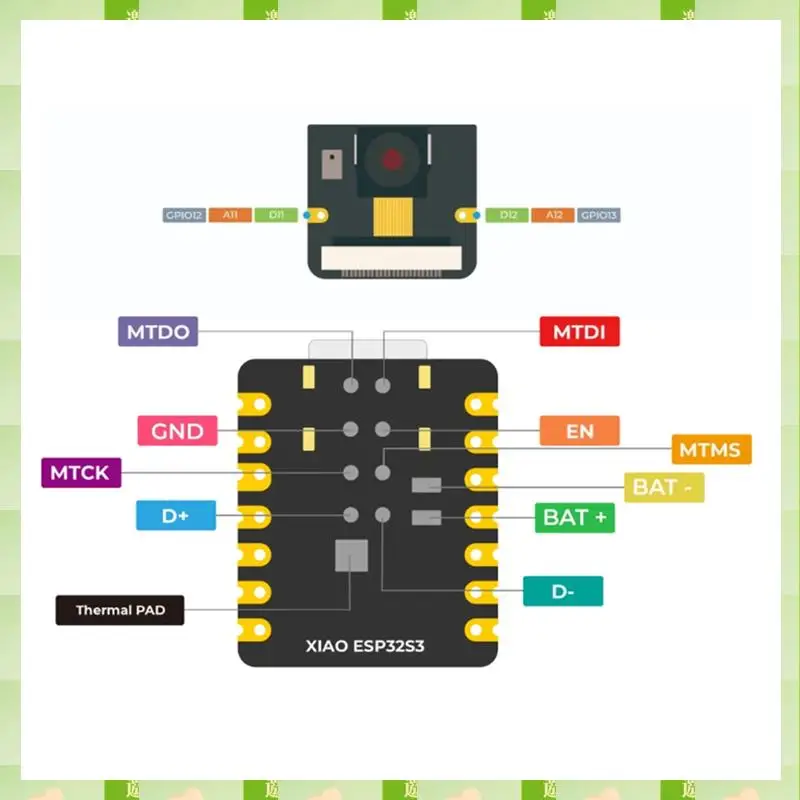 2025 XIAO ESP32 S3 Sense-Seeeduino Xiao Esp32s3 Sense (OV2640 카메라 센서, 2.4Ghz Wi-Fi, BLE 5.0, 마이크, 8MB, XIAO ESP32 탑재